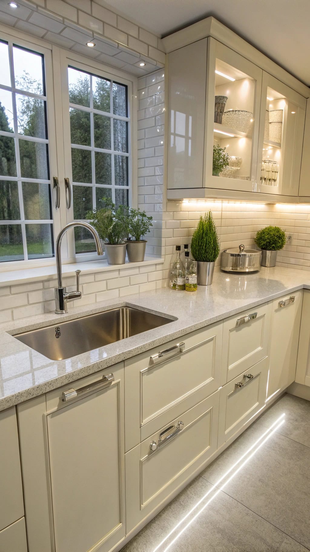 glossy glamorous kitchen cabinetry