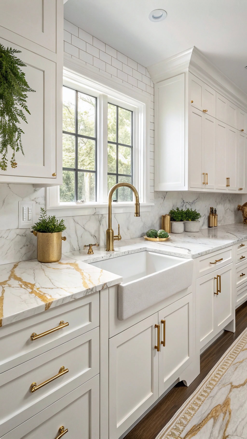 gold veined marble elegance