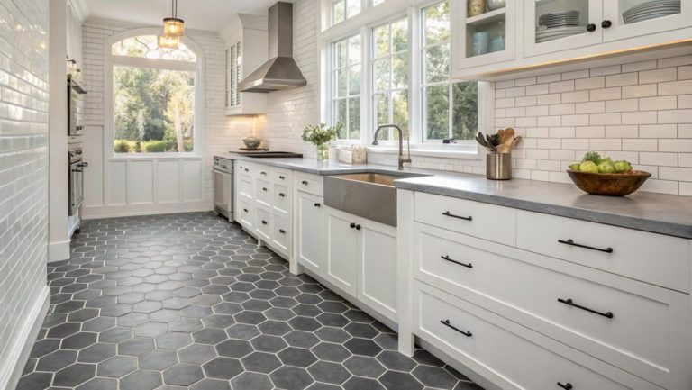 gray and white kitchens