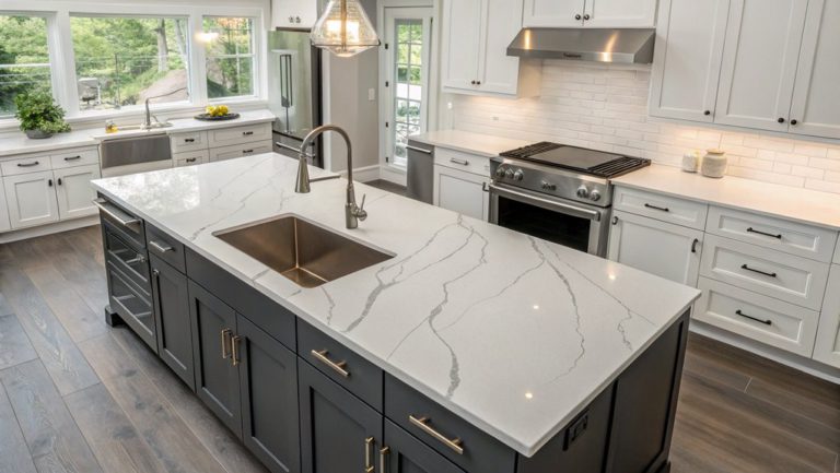 gray kitchen countertop designs