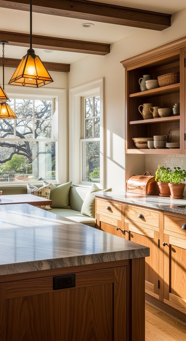 handcrafted heritage inspired stone benchtop kitchen