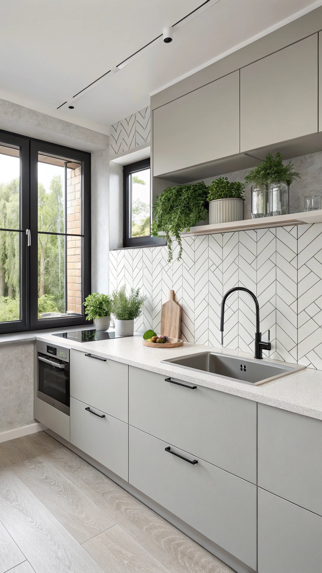 handleless modern kitchen elegance