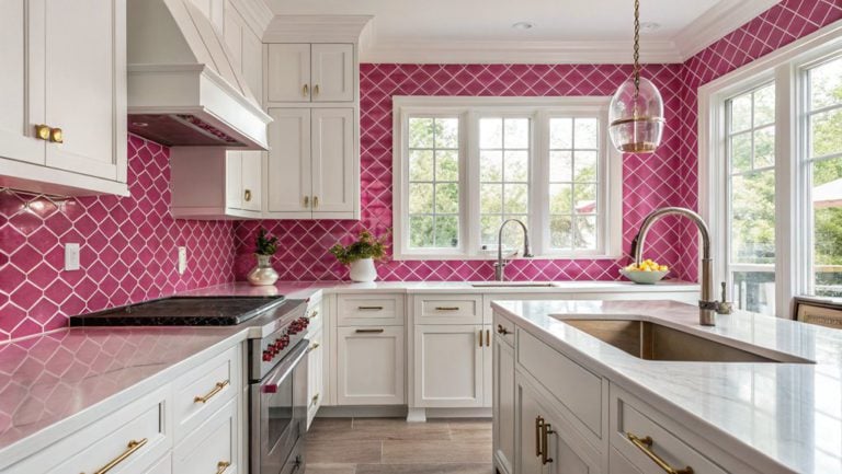 hot pink kitchen styles
