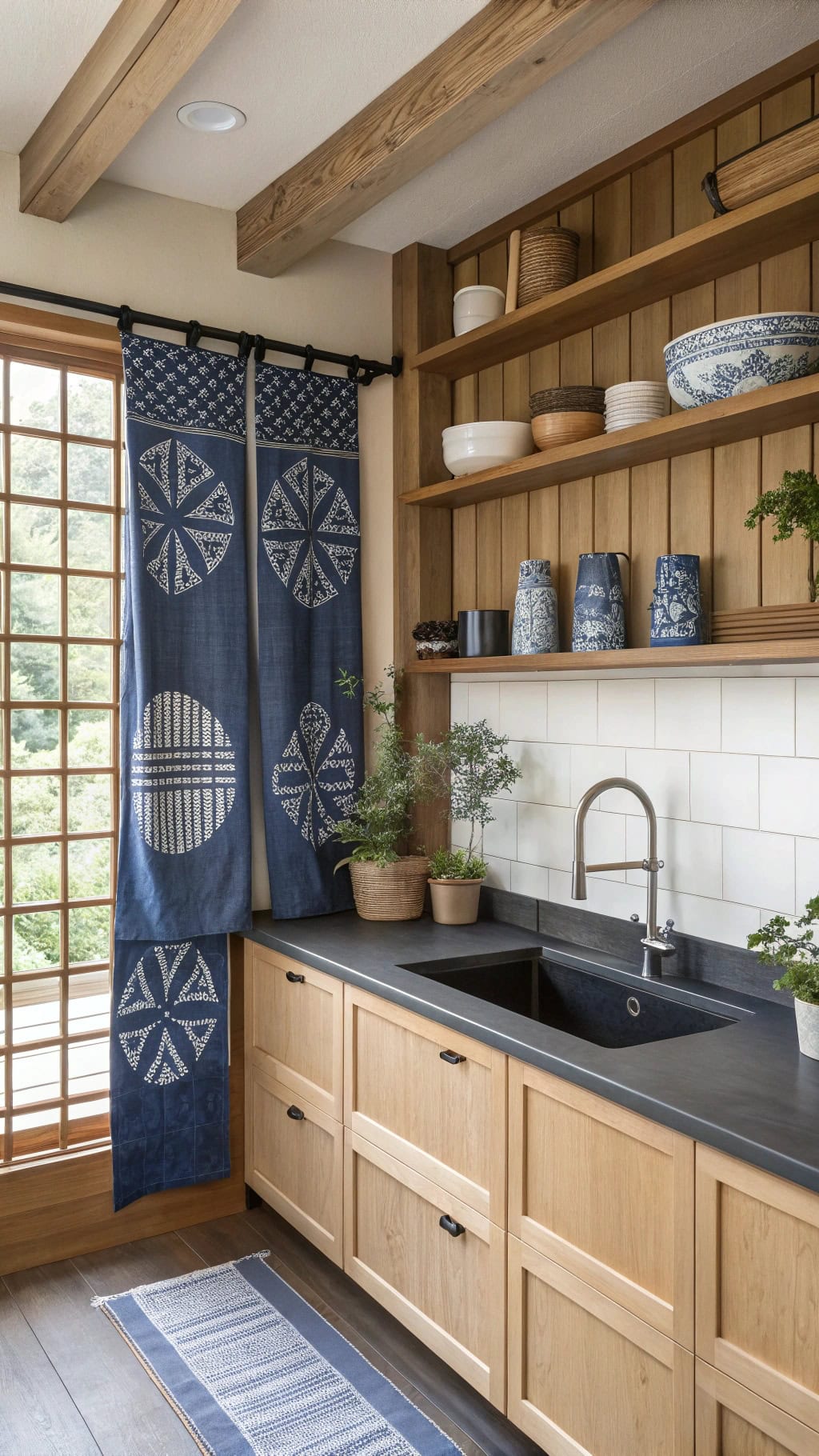 indigo kitchen tranquility elements