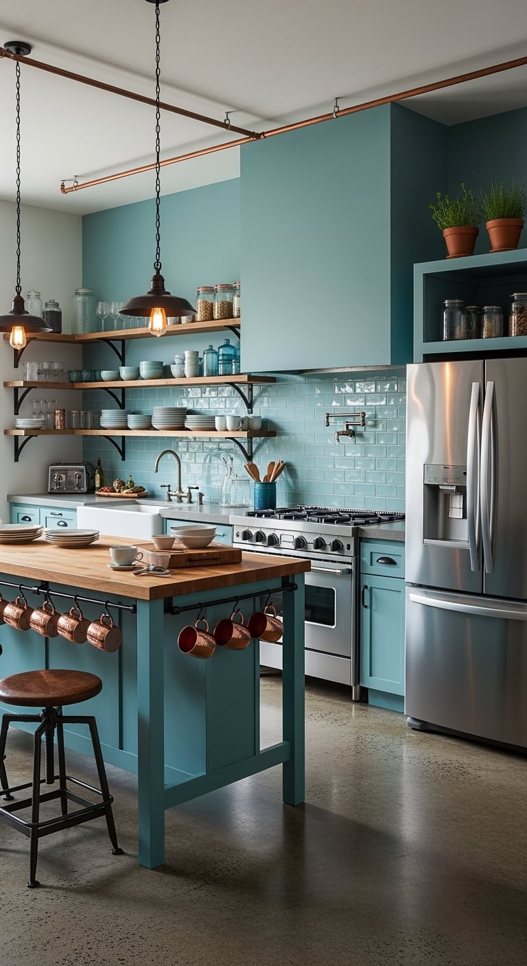 industrial aqua kitchen essentials