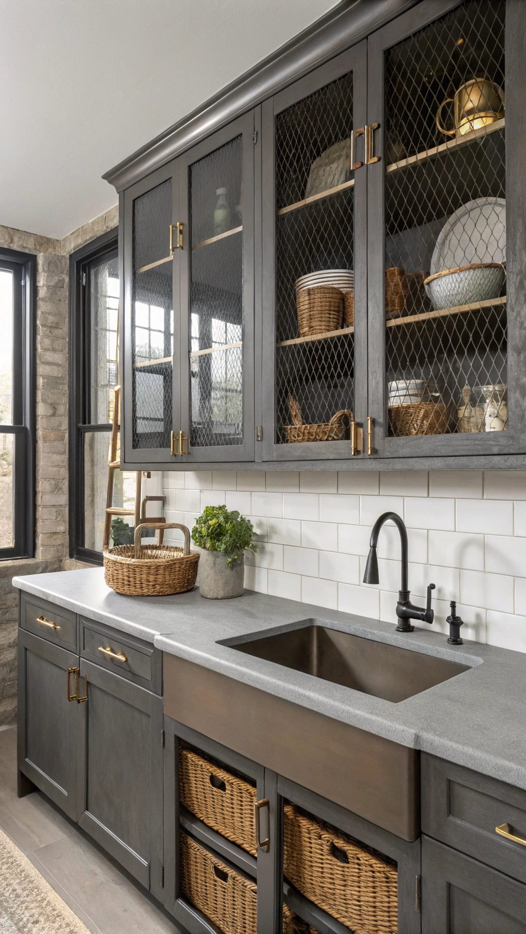 industrial chic cabinet inserts