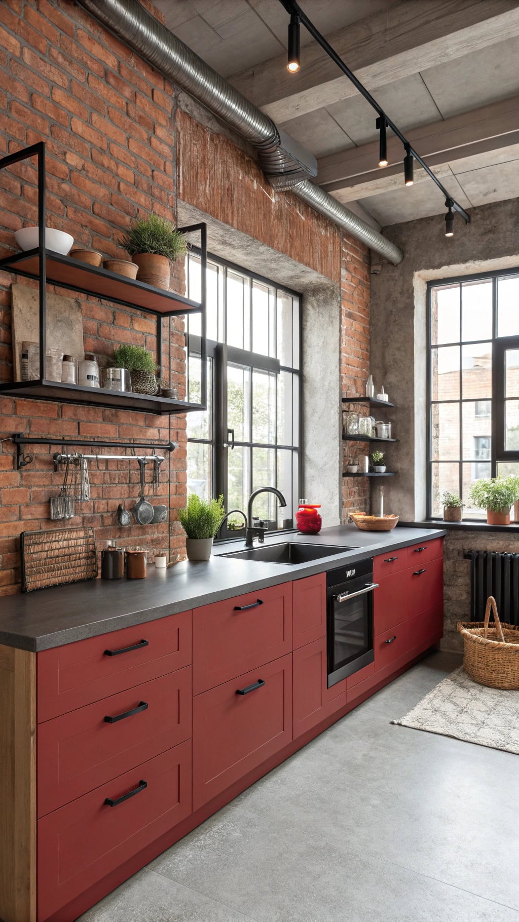 industrial chic kitchen aesthetic