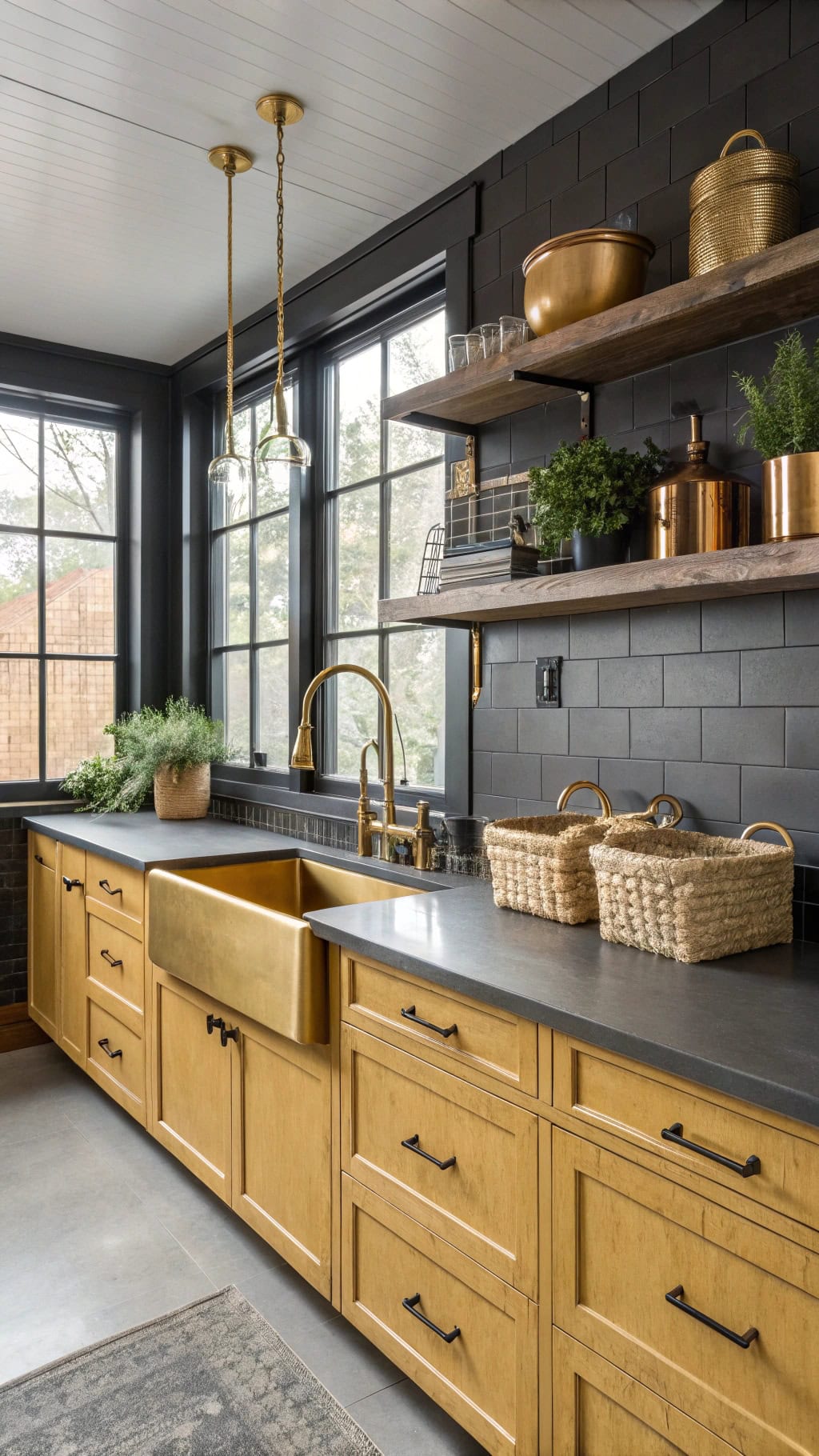 industrial gold fixture elegance