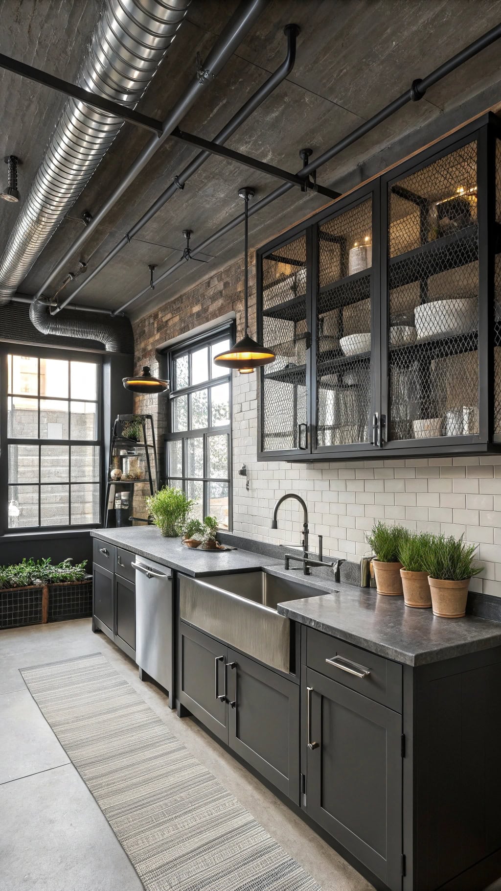 industrial metal kitchen accents
