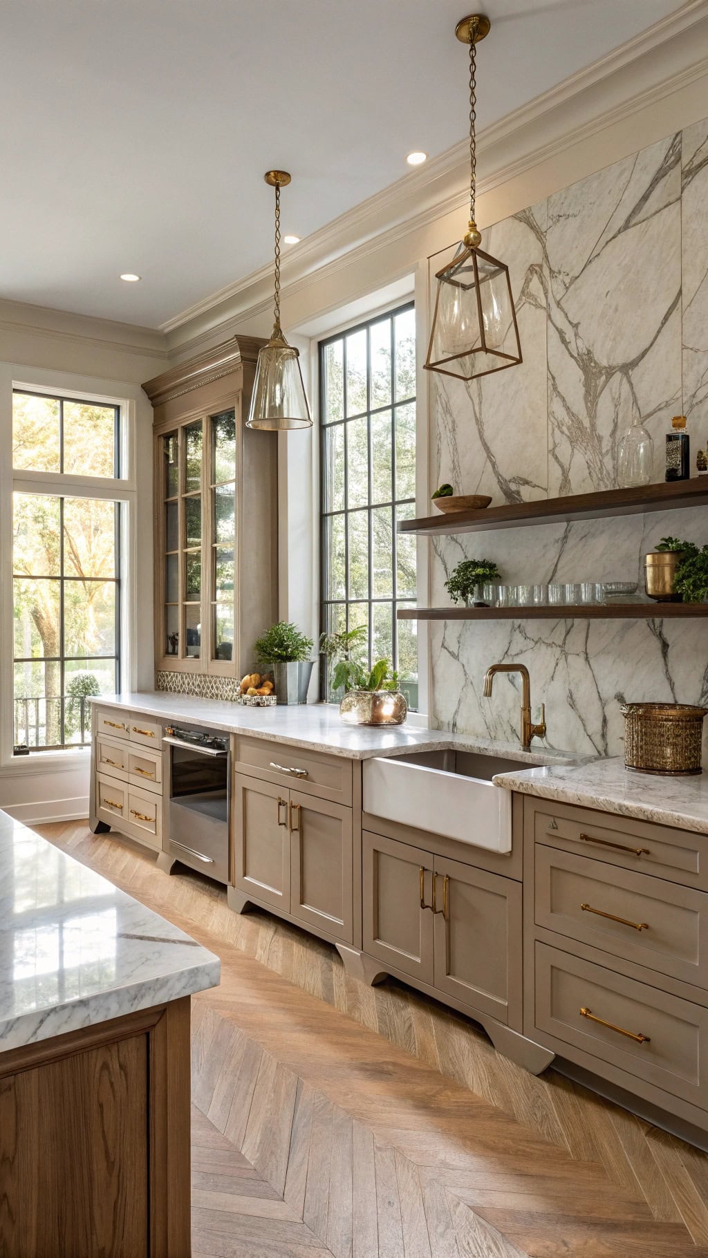 luxurious natural stone kitchen