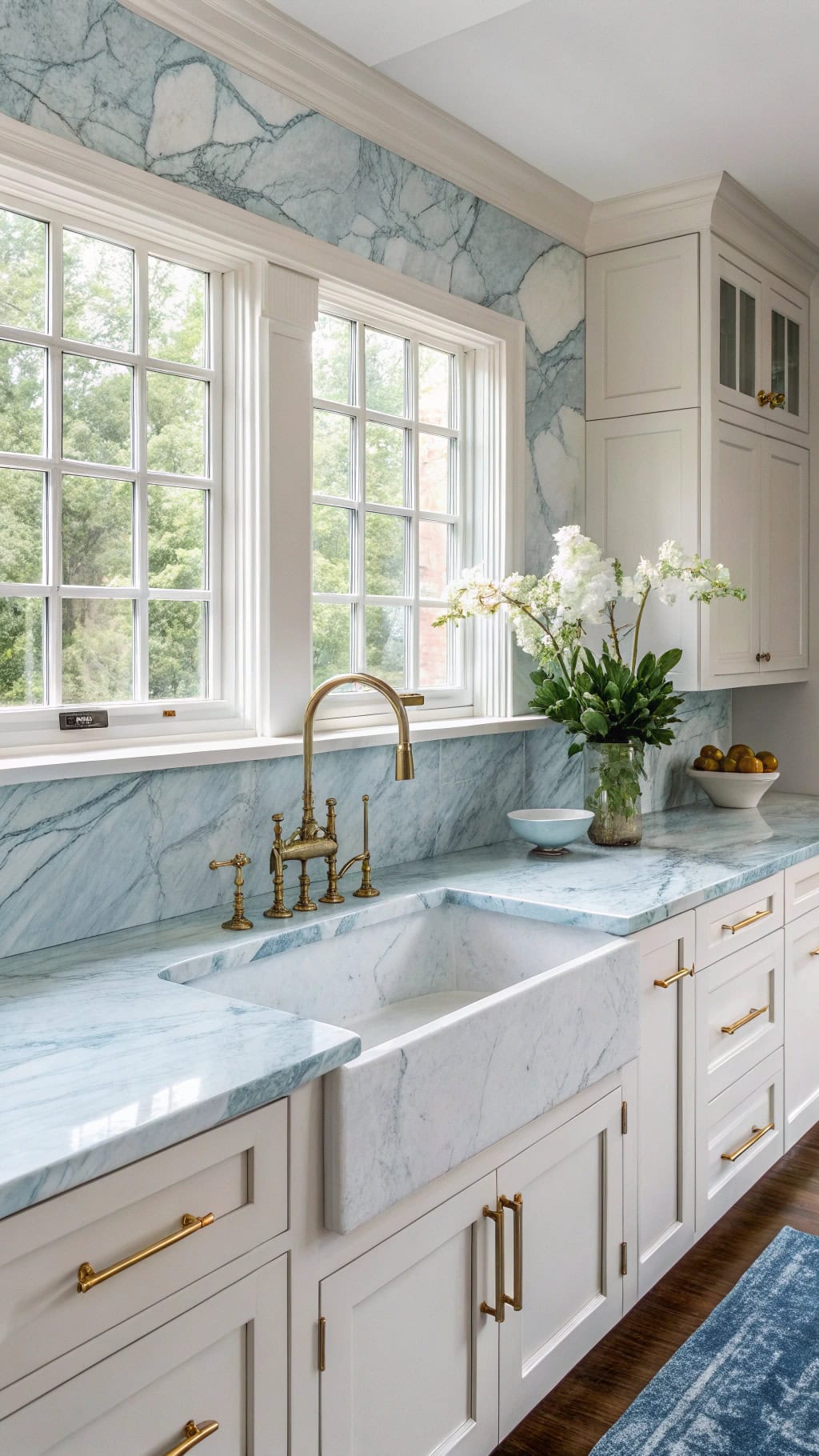 luxurious powder blue marble