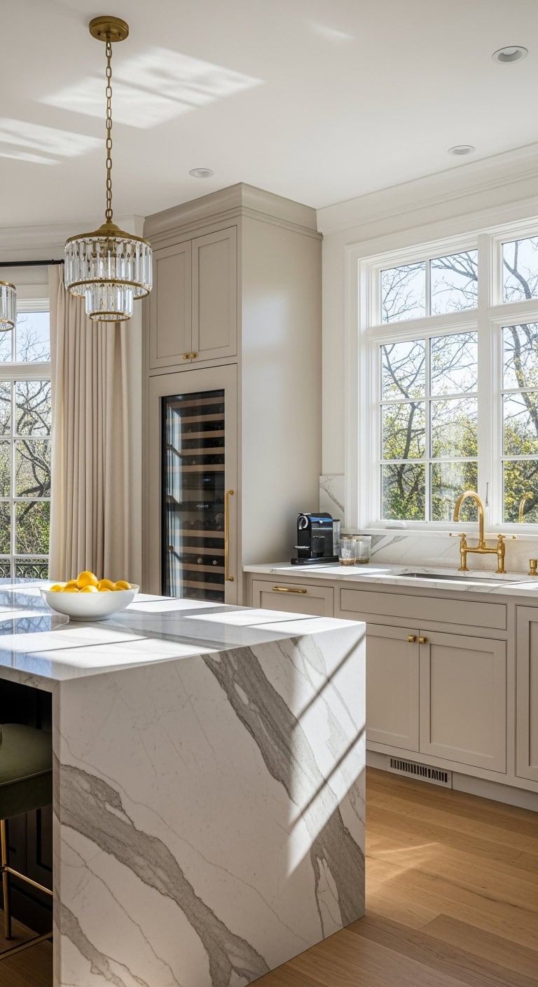 luxury sand kitchen elegance
