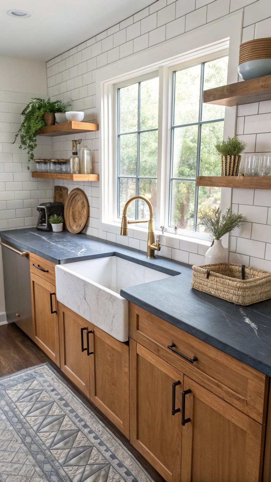 matte navy concrete countertops