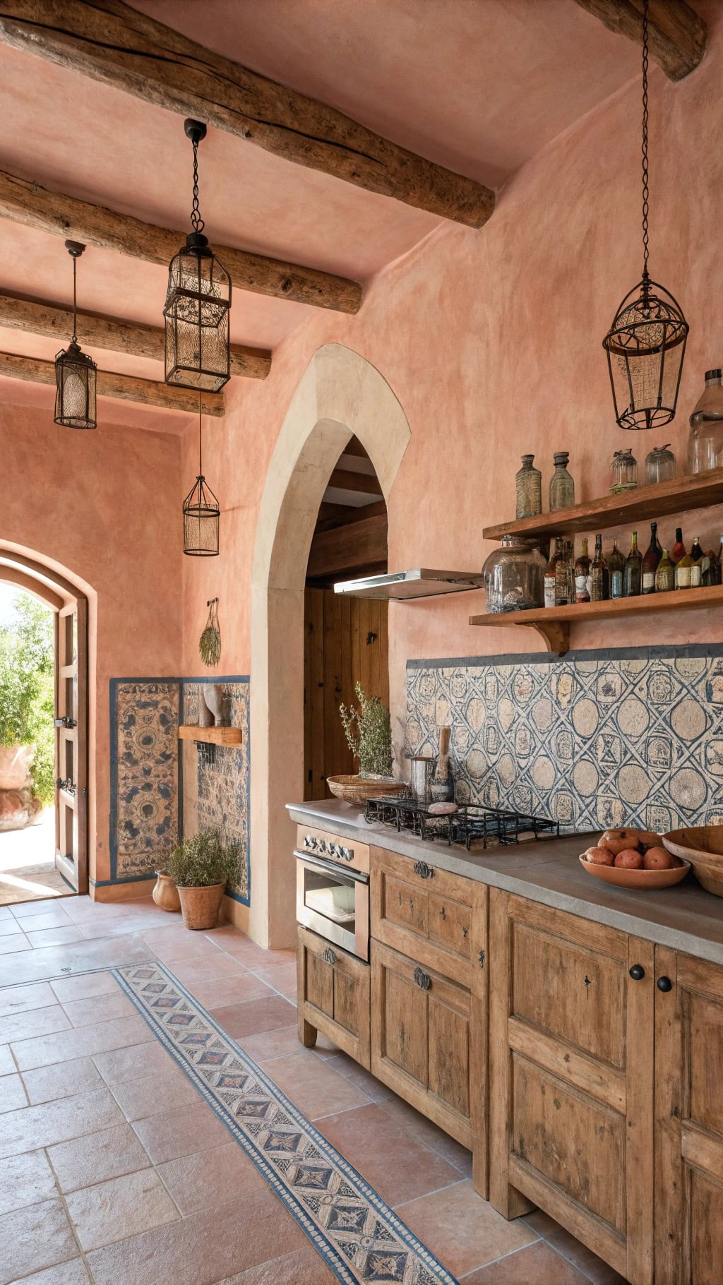 mediterranean blush kitchen charm