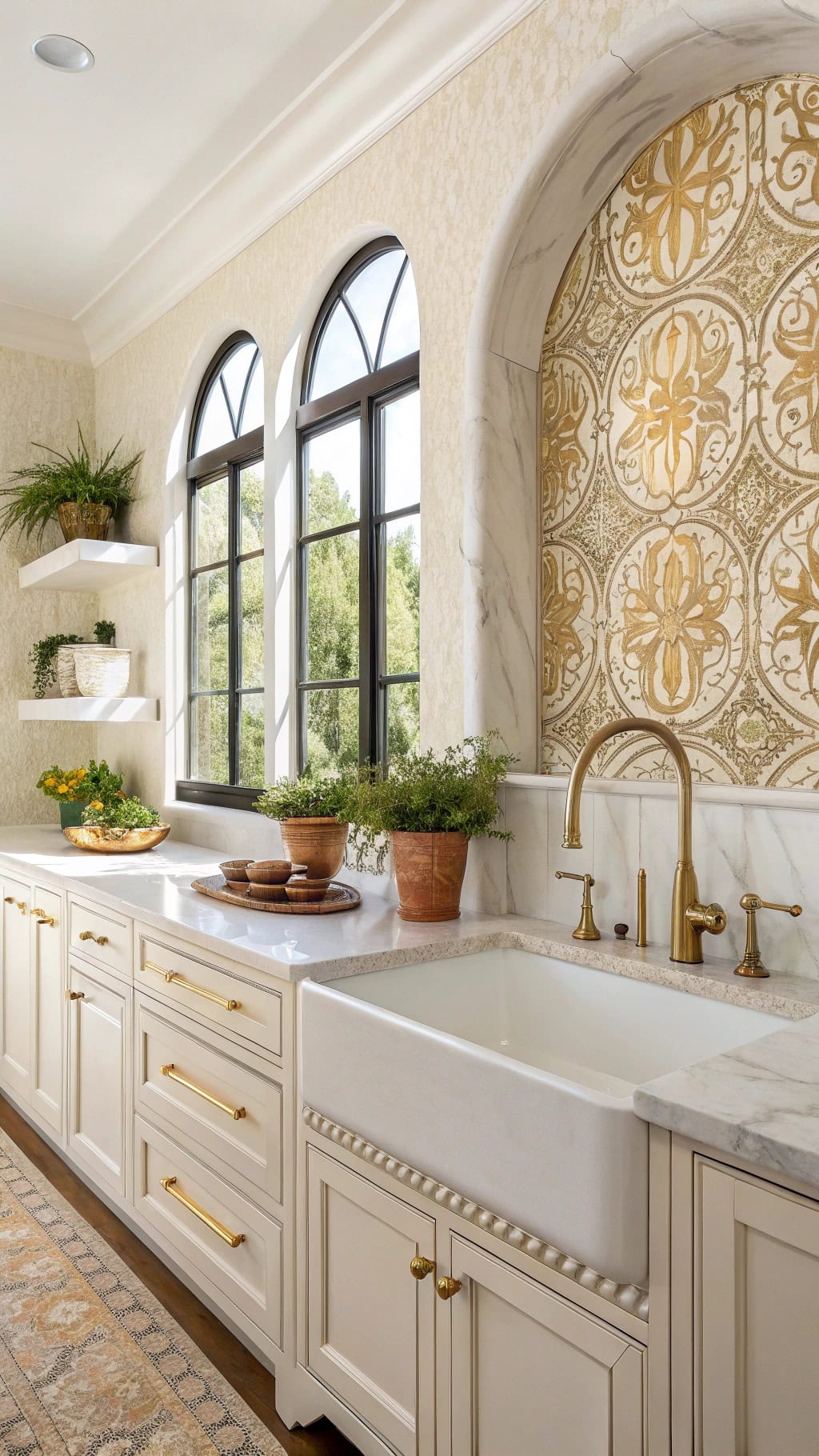 mediterranean gold mosaic elegance