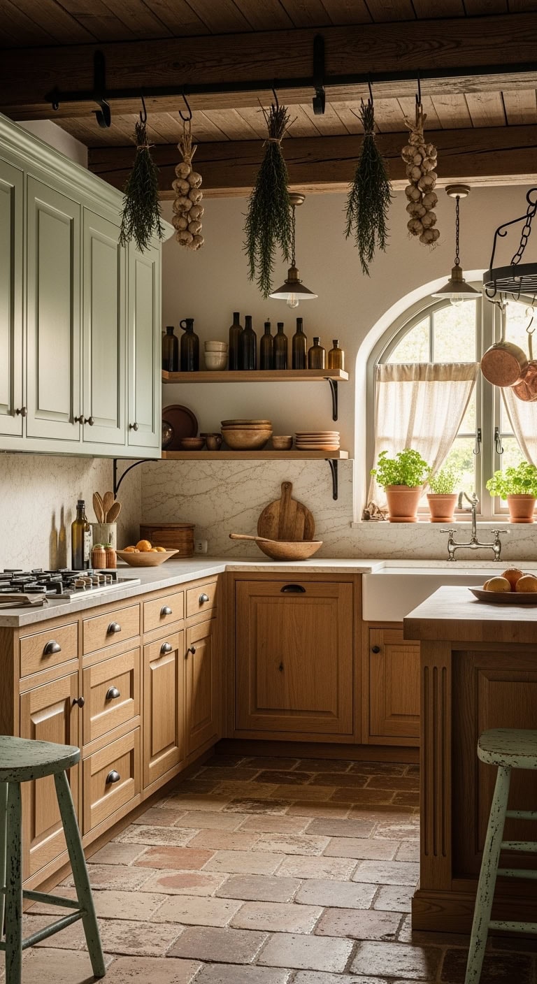 mediterranean kitchen warm accents