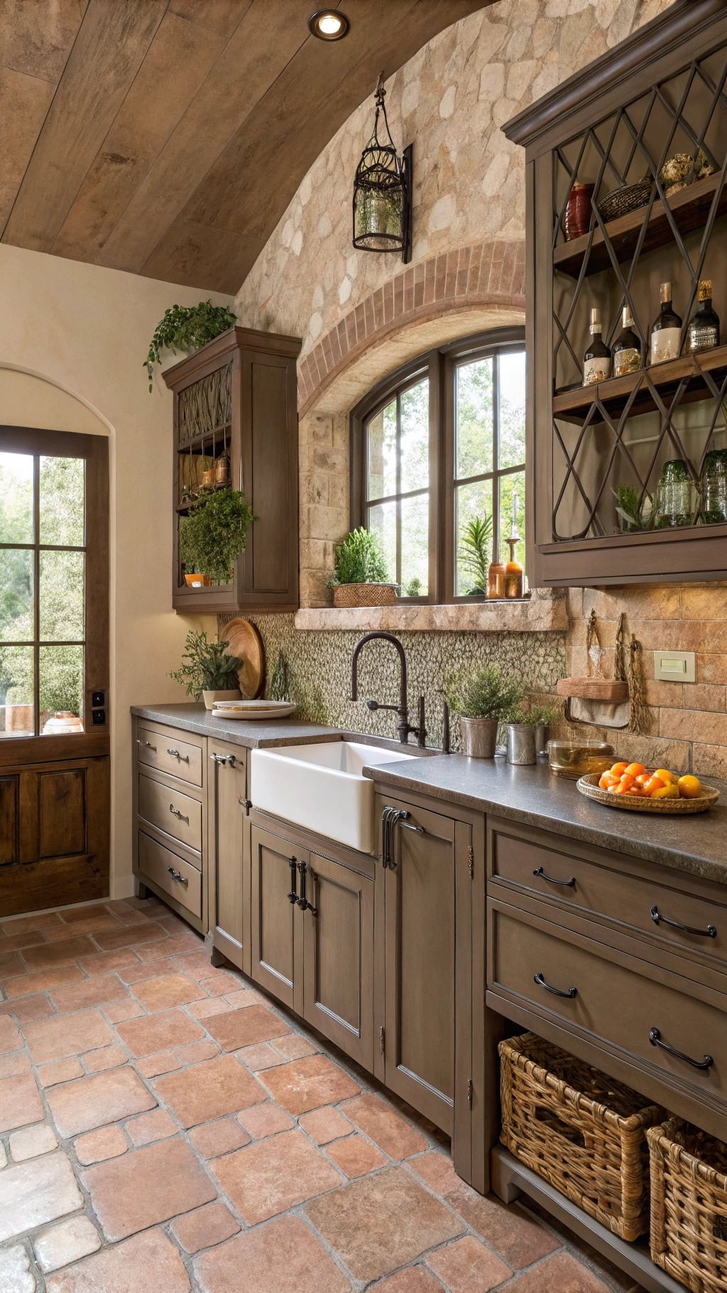 mediterranean style cabinet features