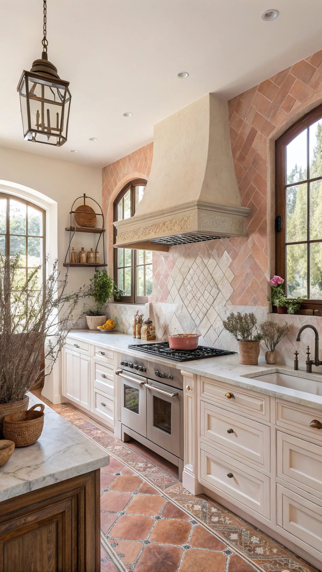 mediterranean terracotta kitchen design
