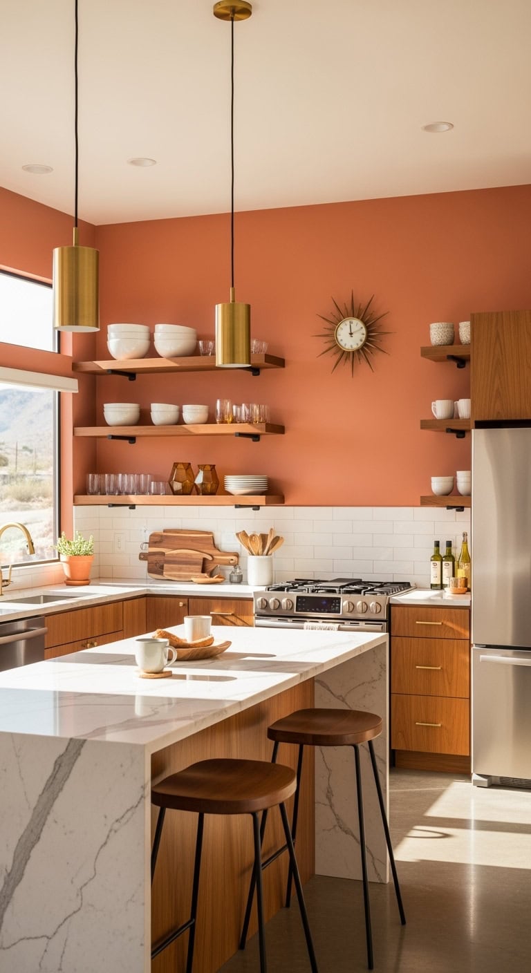 midcentury terracotta desert sunset vibe