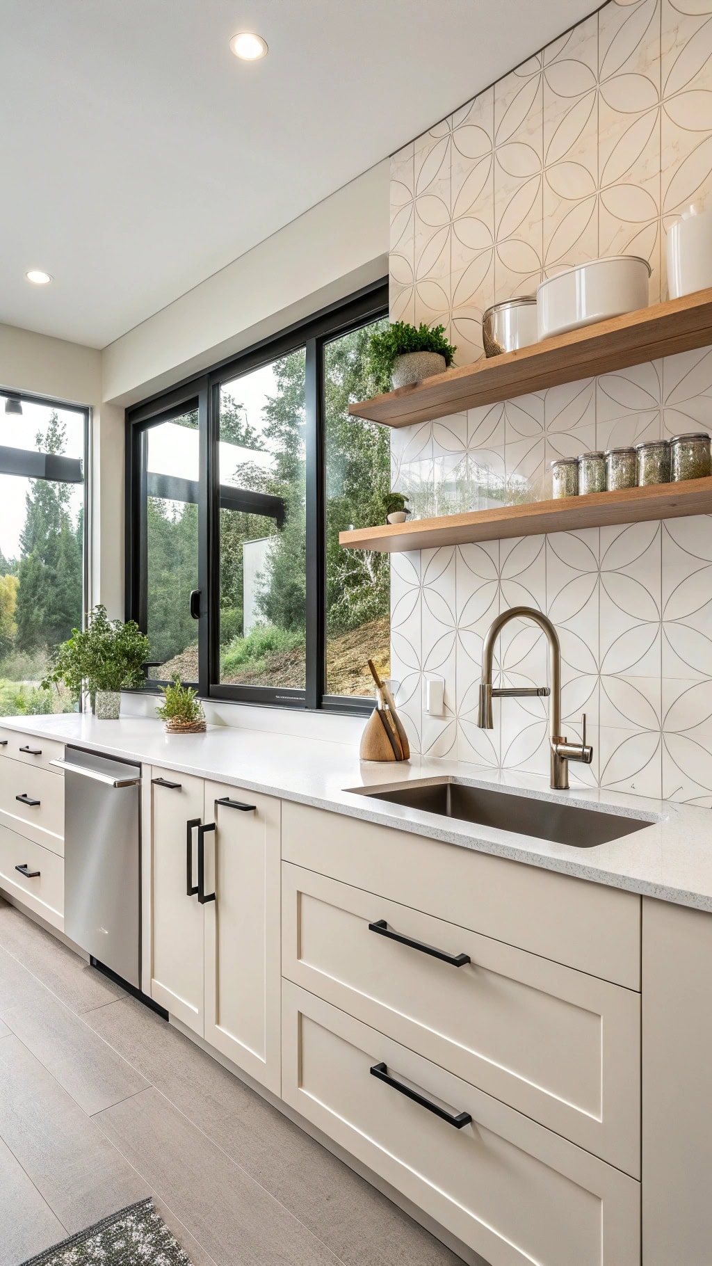 minimalist chic ivory cabinets