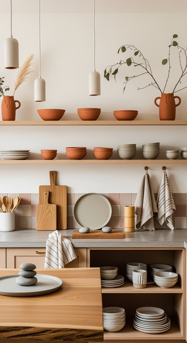 minimalist clay kitchen design