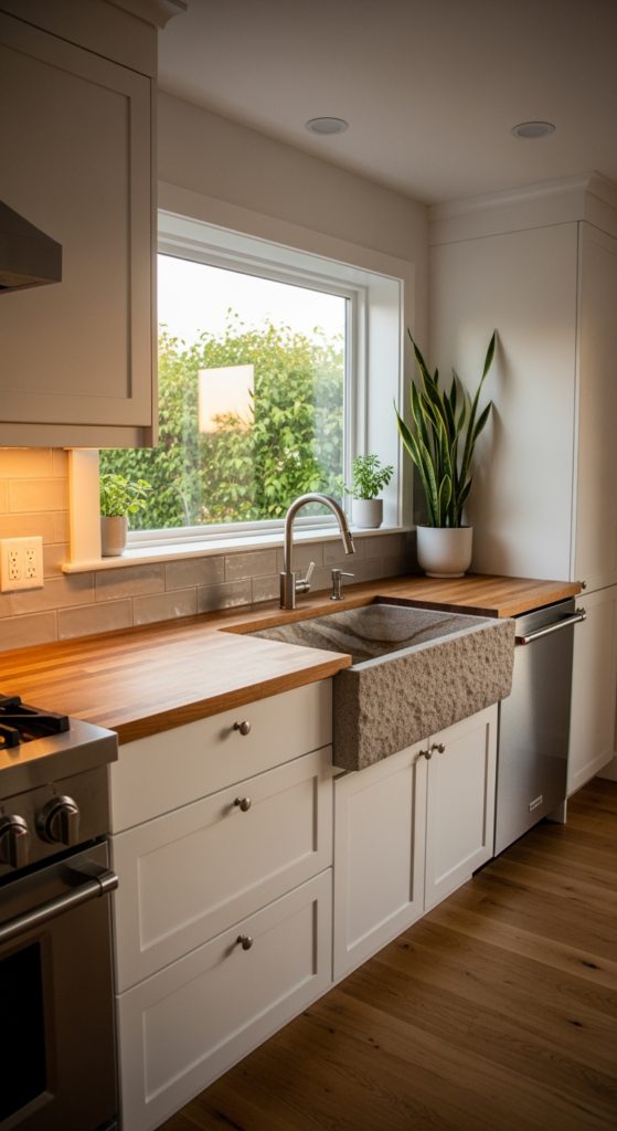 23 Beautiful Stone Sink Kitchen