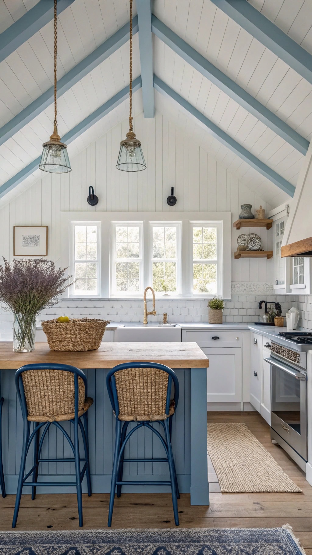 misty blue ceiling design