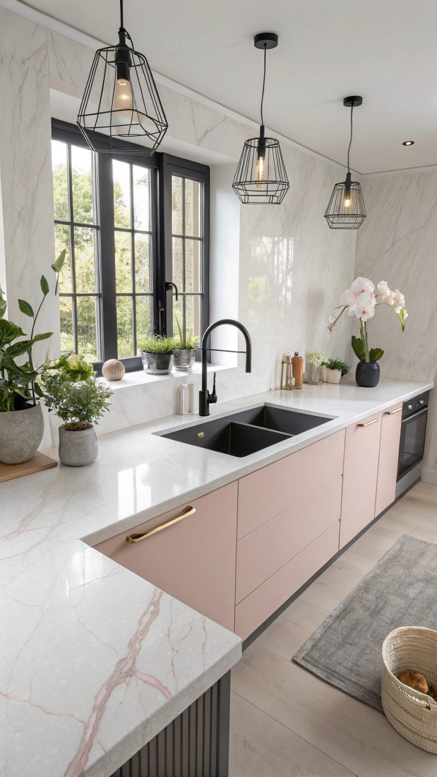 19 Must-See Pastel Pink Kitchen Designs