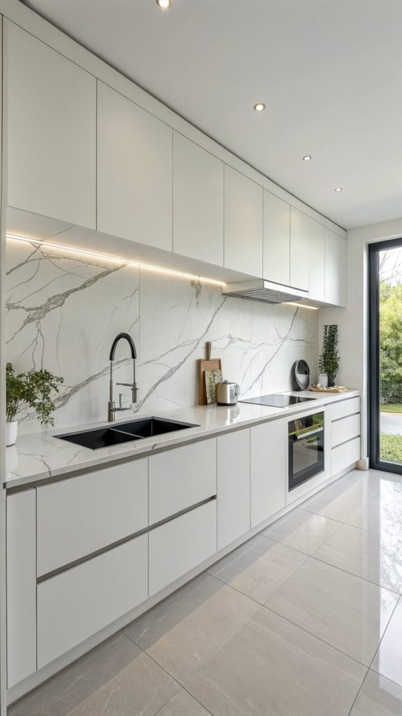 23 Stunning White Kitchen Backsplash