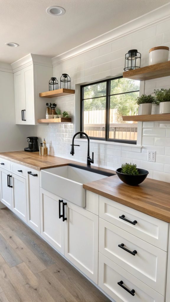 23 Trendy White Kitchen With Black Hardware