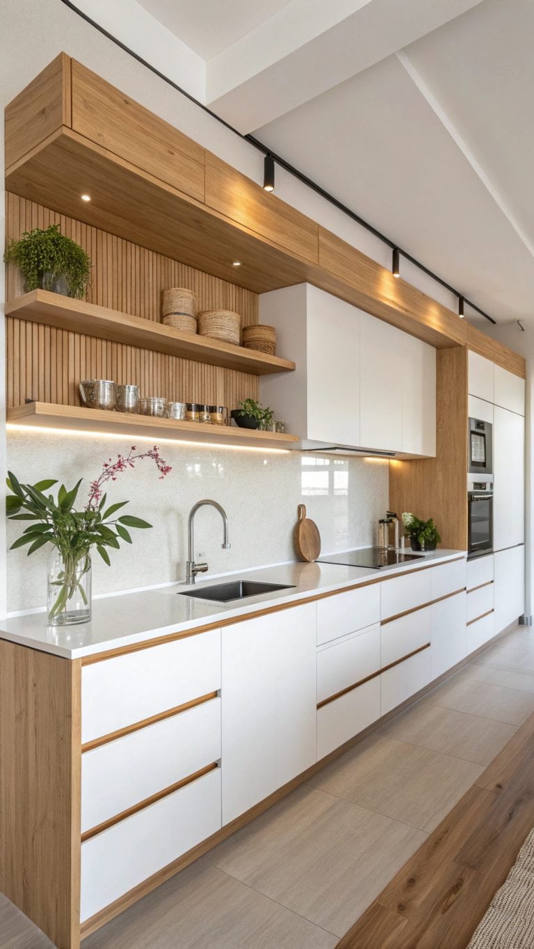 modern white timber kitchen