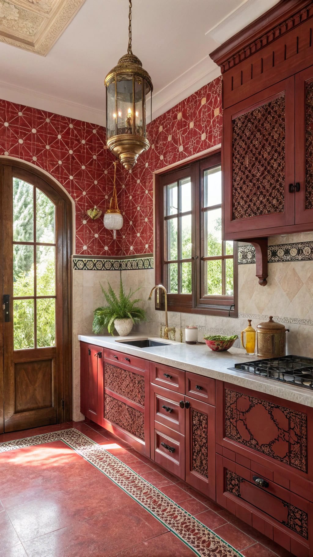 moroccan mosaic kitchen elegance