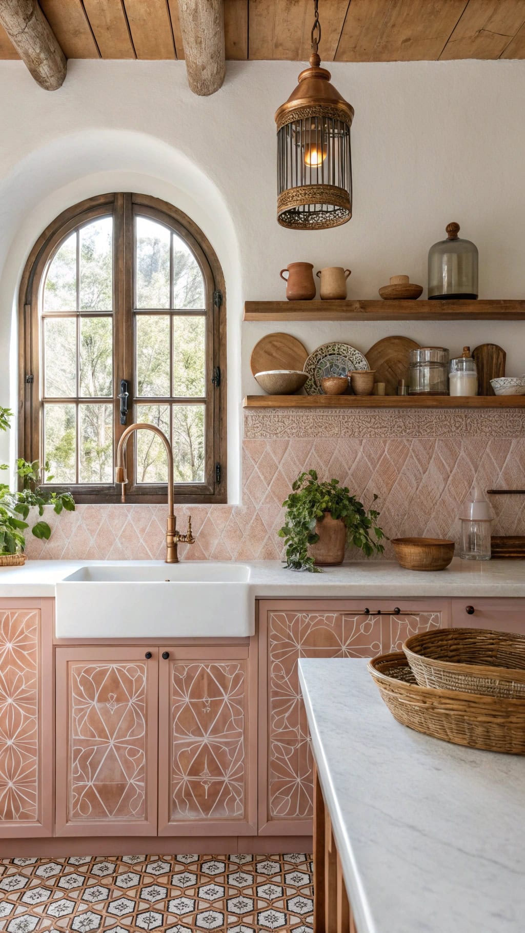 moroccan pink mosaic elegance