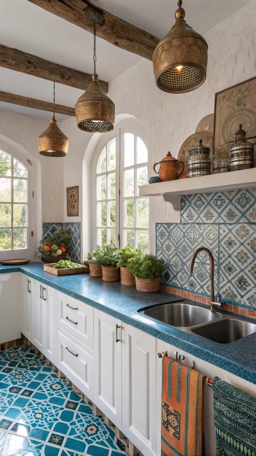 moroccan tile countertop inspiration