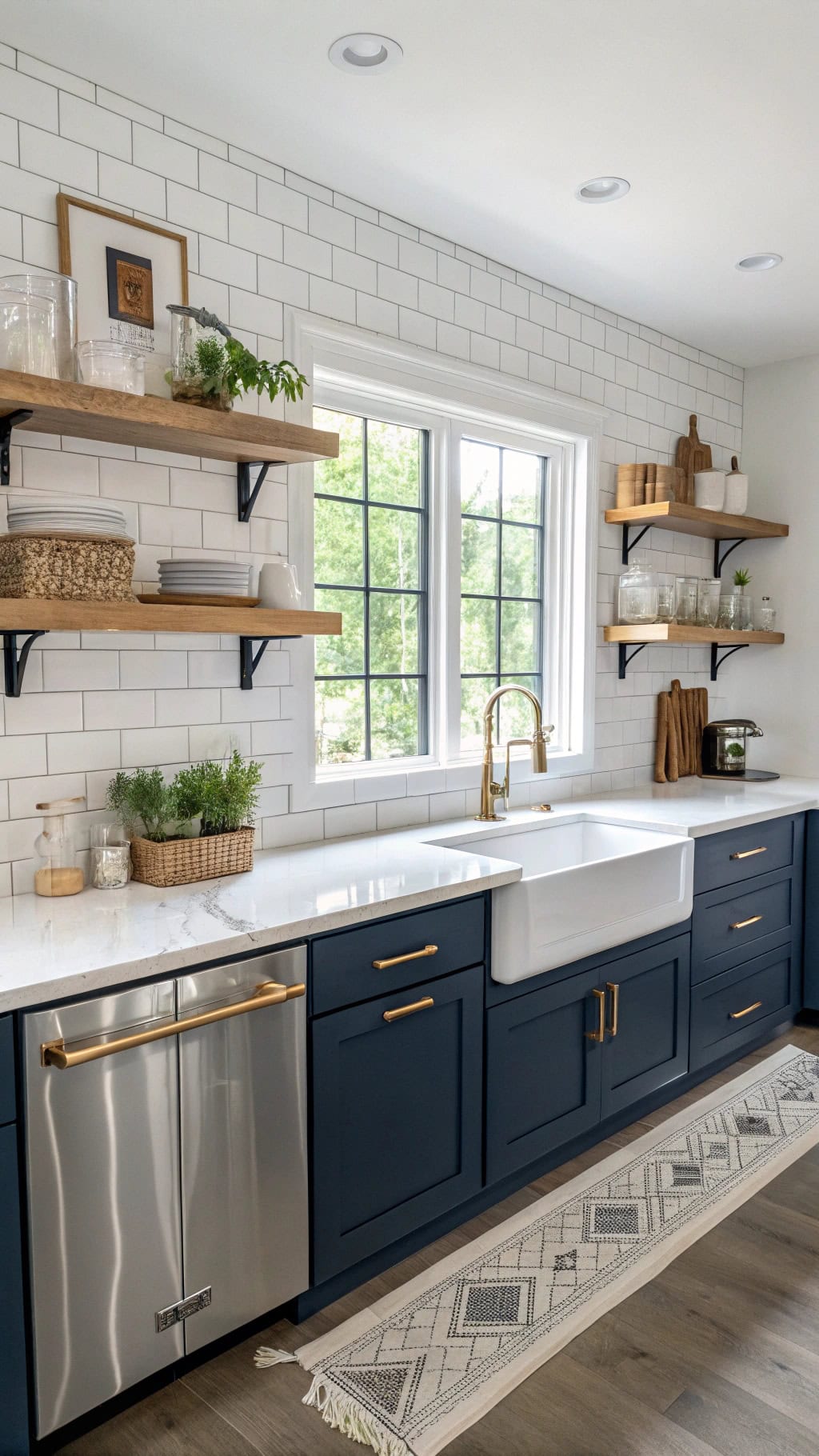 navy and white elegance
