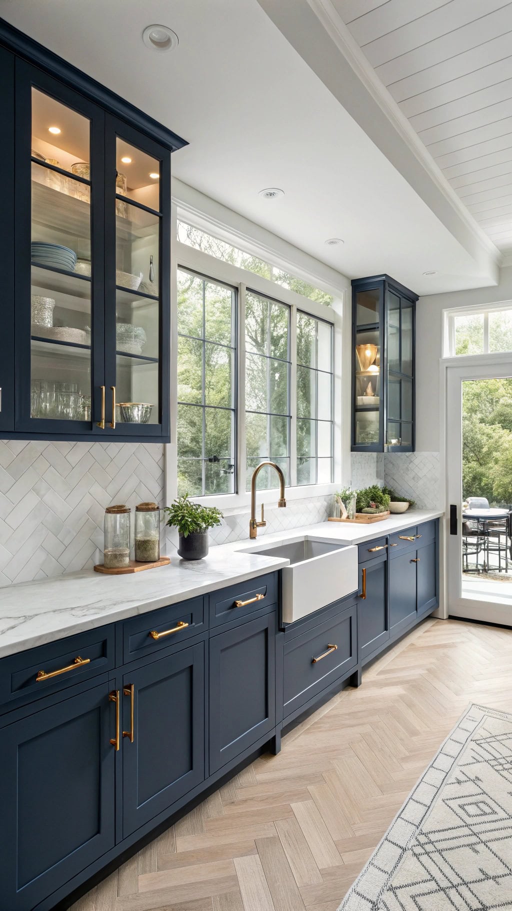 navy storage with style
