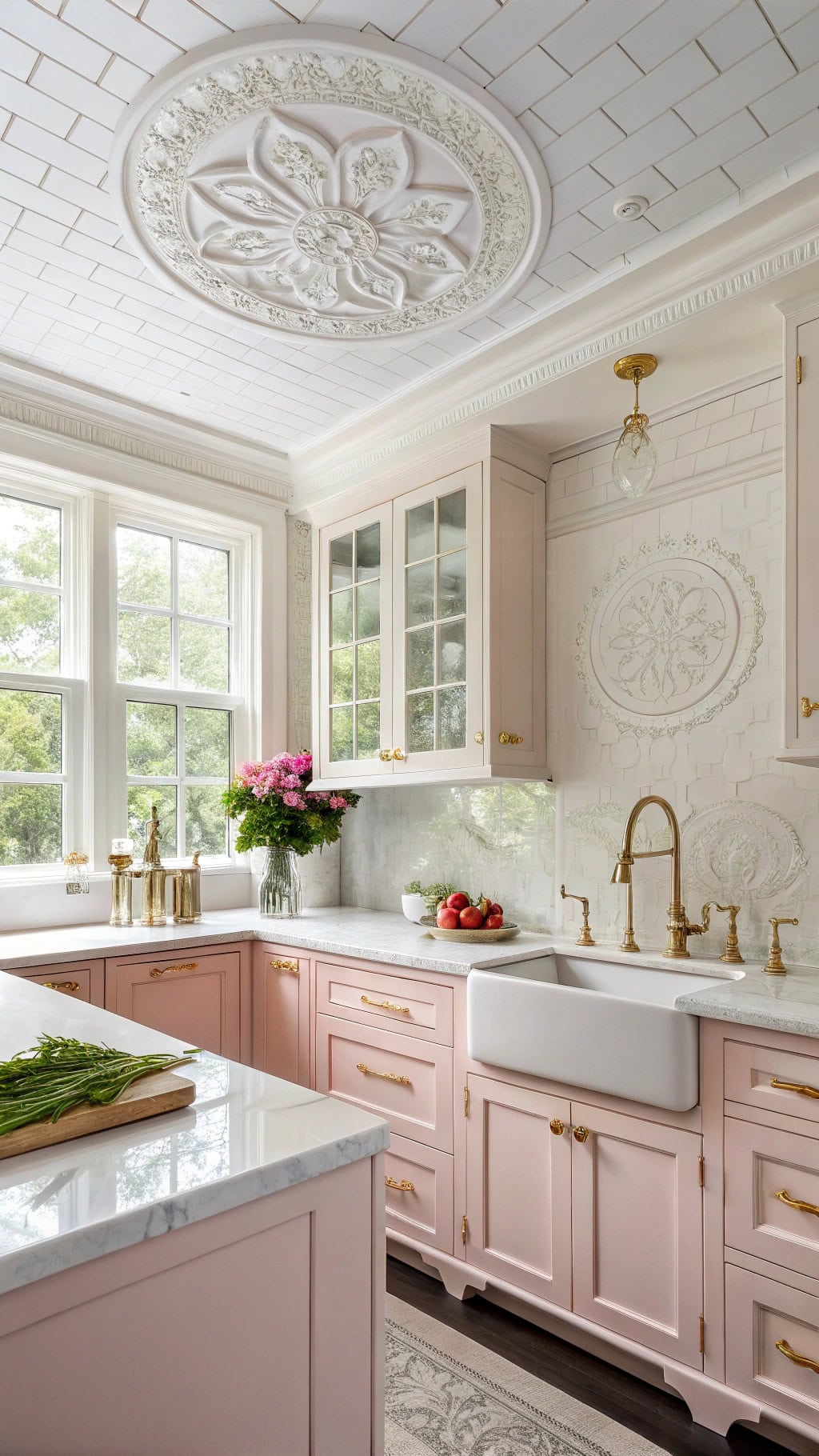 ornamental ceiling medallion details