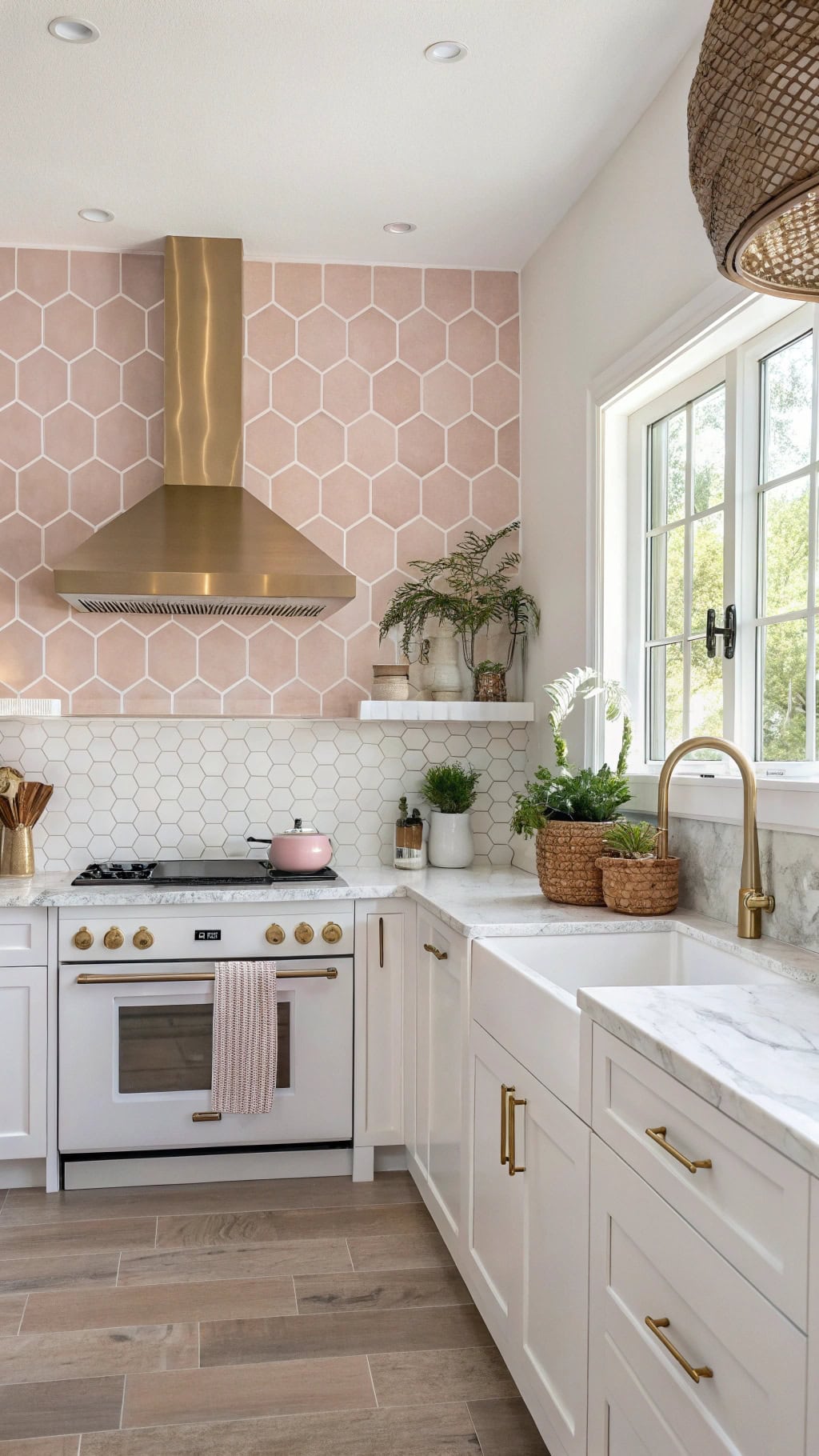 pastel hexagon tile elegance