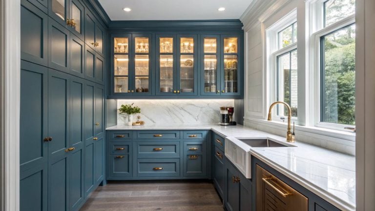 petrol blue kitchen designs