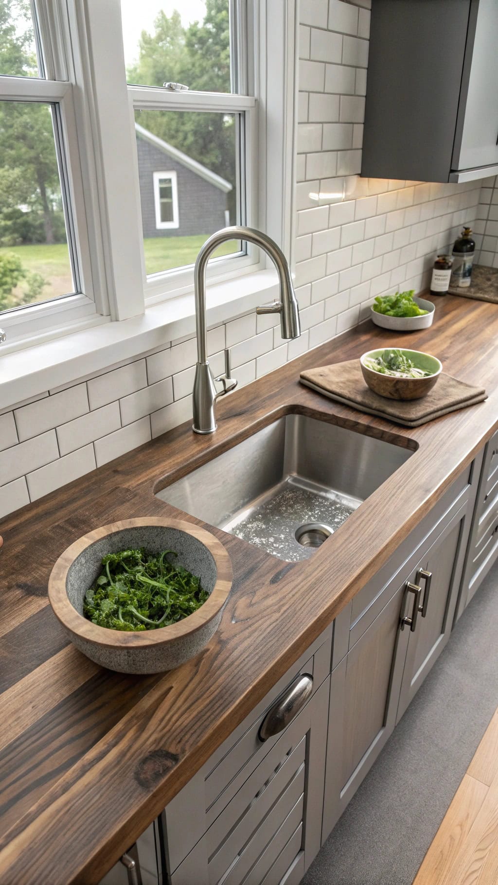 pewter gray butcher block