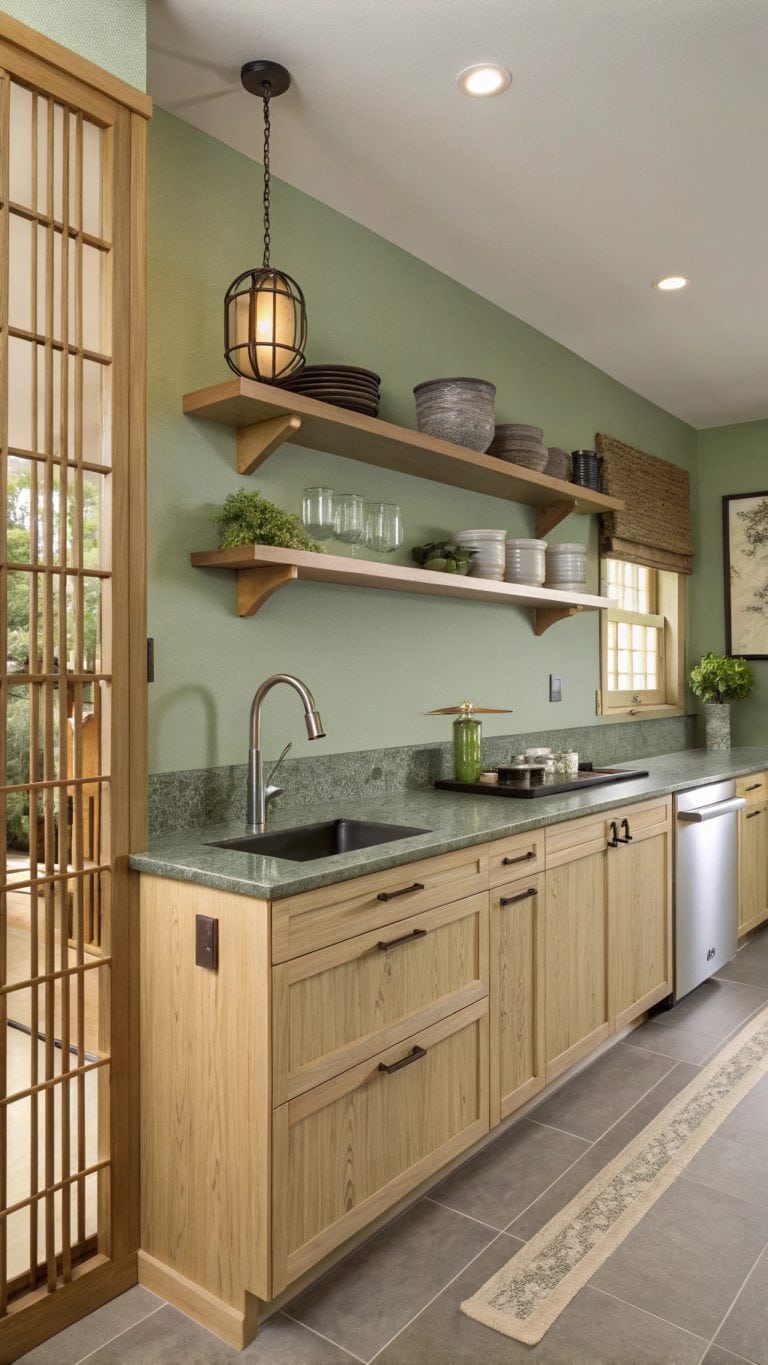 pistachio themed kitchen design