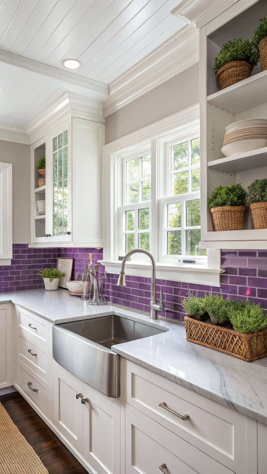 purple crown molding elegance