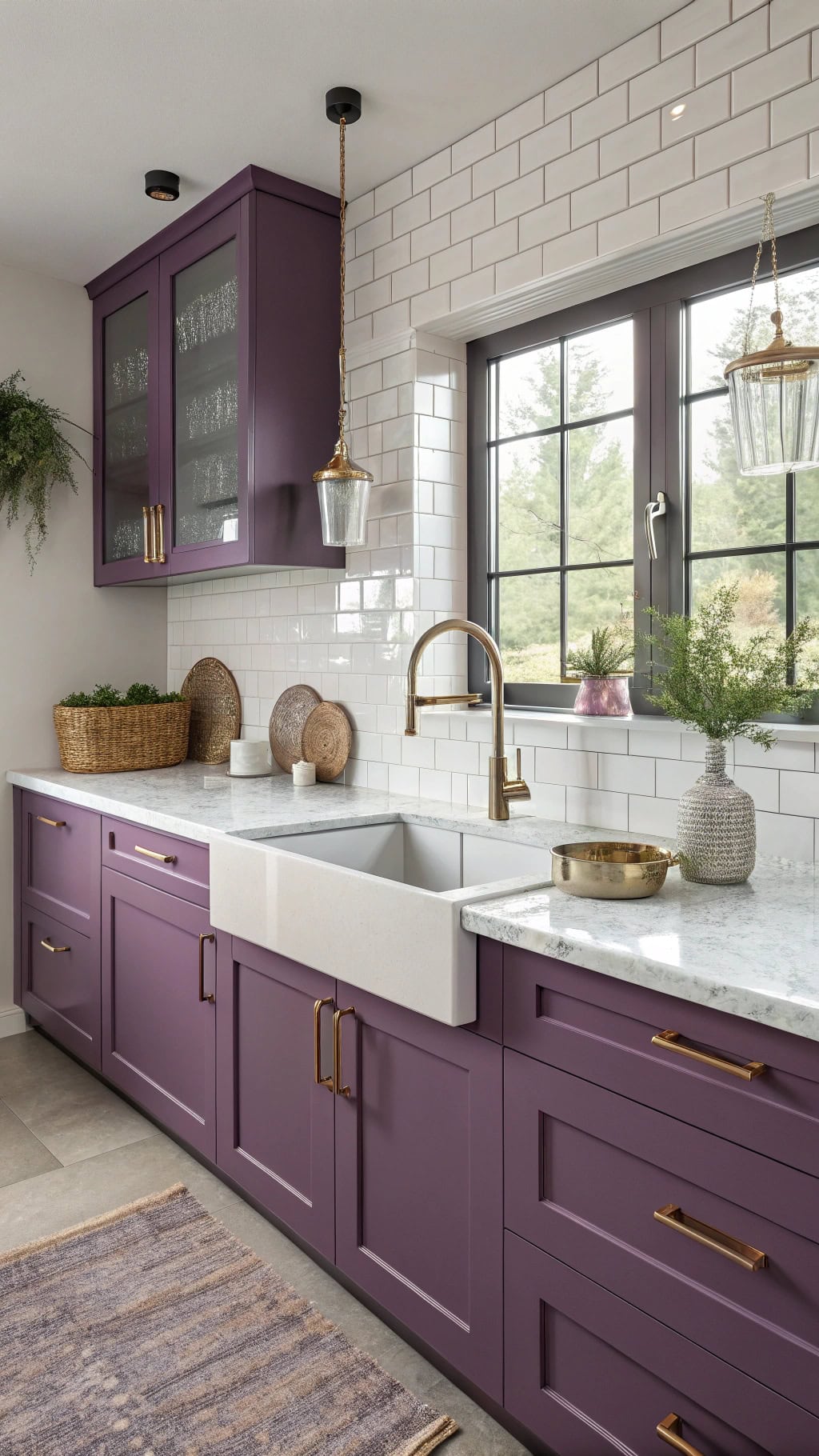 purple kitchen island inspiration
