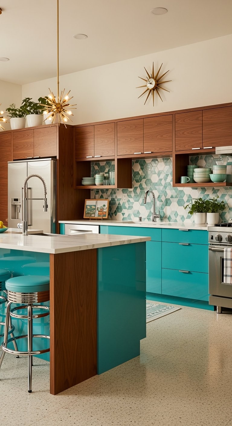 retro aqua kitchen essentials