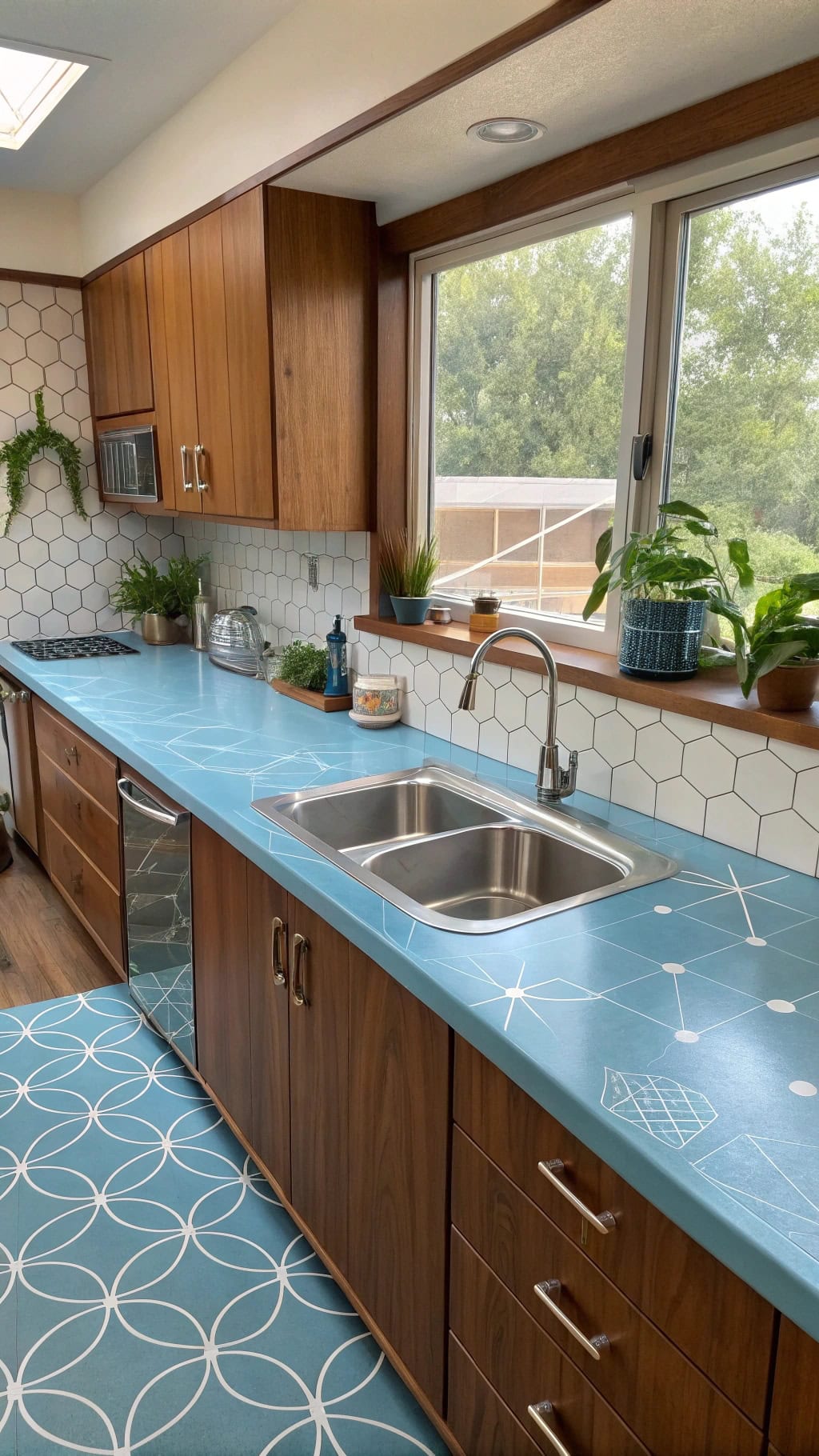 retro blue laminate resurgence