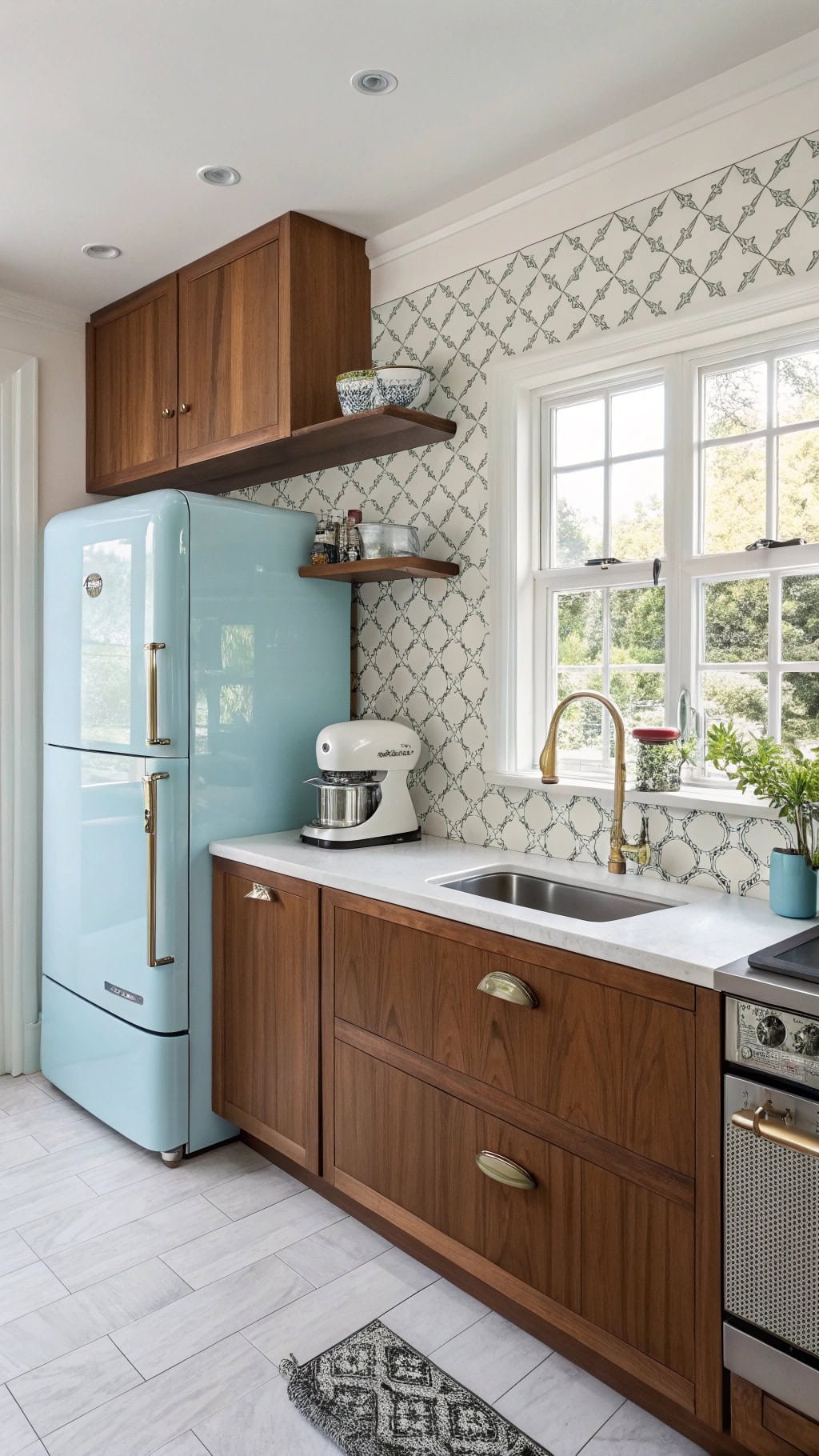 retro powder blue appliances
