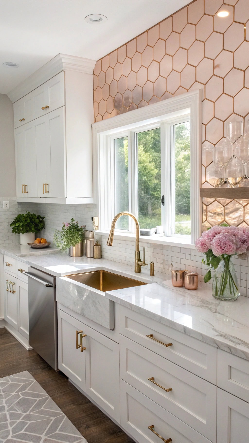 rose gold kitchen elegance