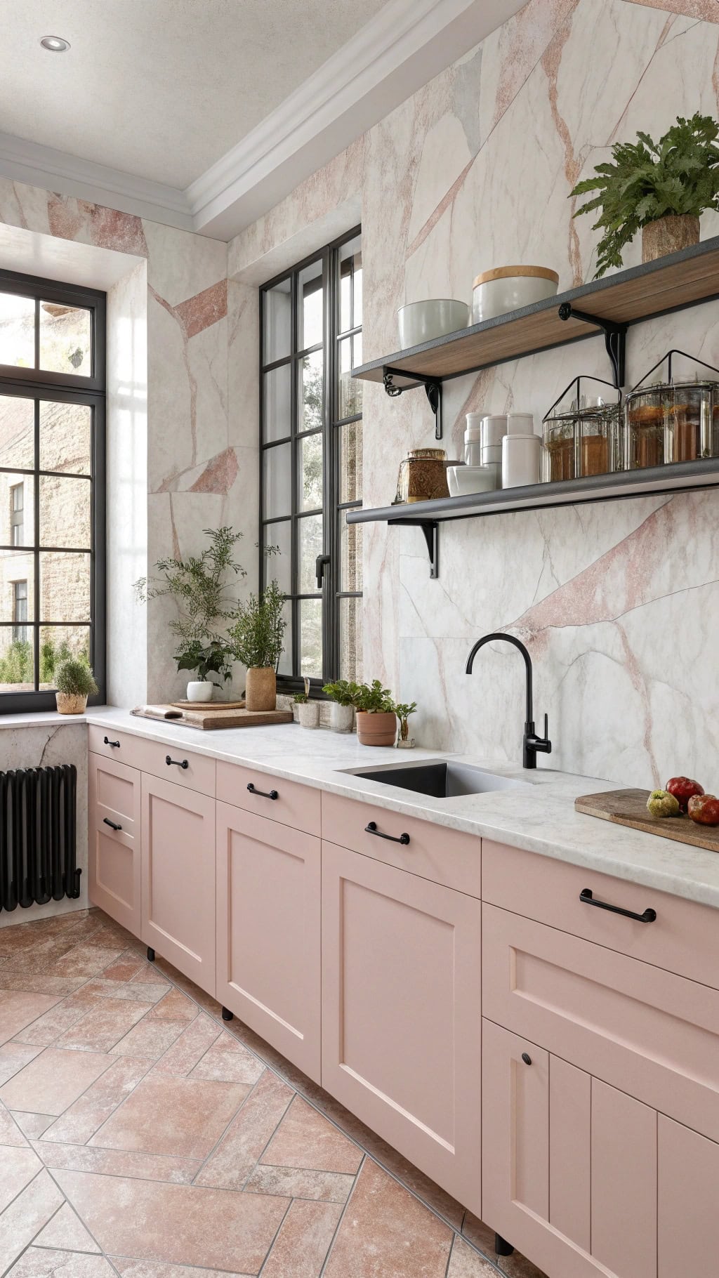 rose quartz kitchen design