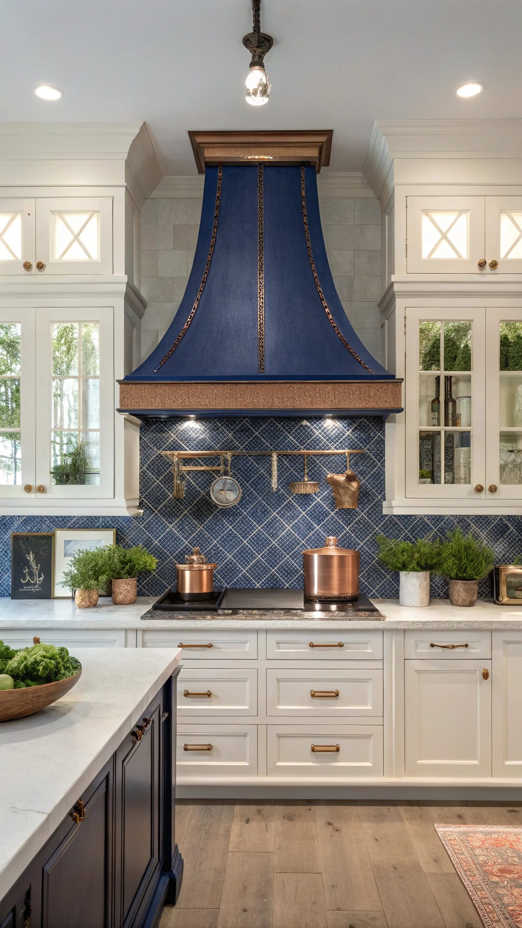 royal blue range hood