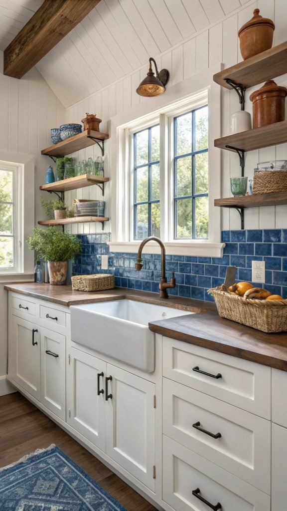 23 Trendy Blue Backsplash Kitchen Ideas